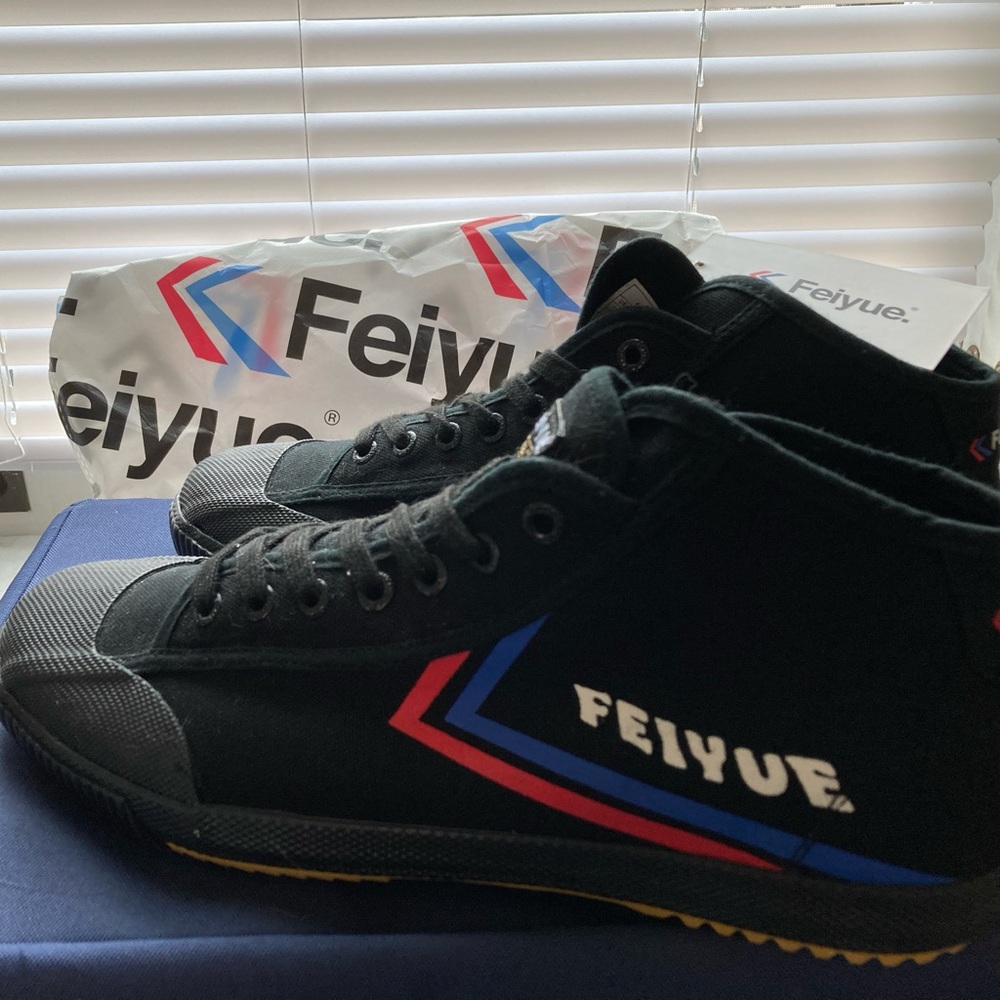 Feiyue Mid Black Mens Size 11